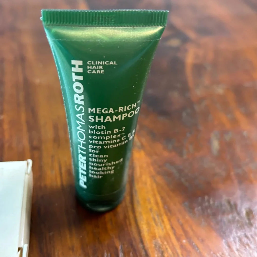 Peter Thomas Roth Travel Set Mega-Rich Shampoo Massaging Bars Shower Cap 4pc NEW